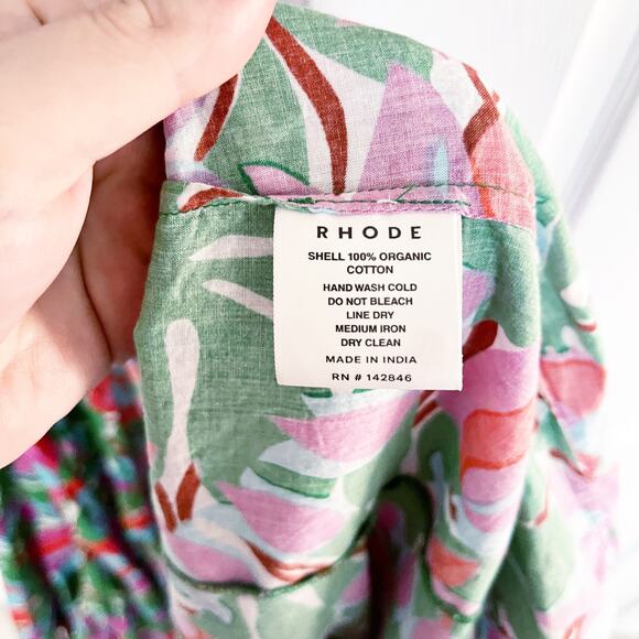 Rhode Resort Fiona Dress White Fleur Tropicale - Picture 7 of 8